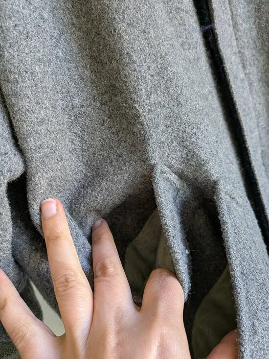 Vintage Hunt Club Wool Jacket Men M Gray Collared Bomber Jacket Made in USA - Picture 7 of 16